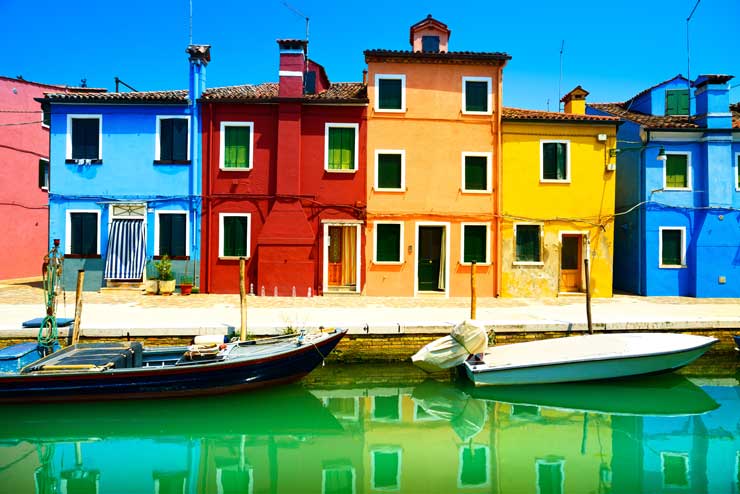 Bunte Häuser Italien